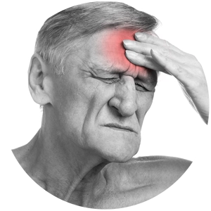 Person with a tension headache